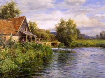 Cabaña sea el río Louis Aston Knight Pinturas al óleo